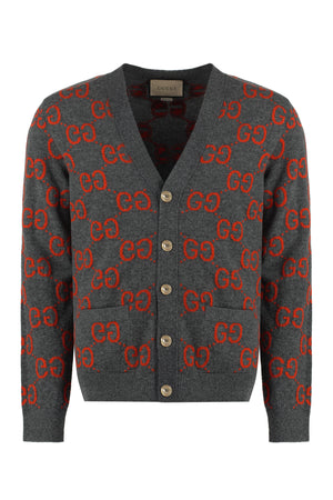 GG jacquard knit cardigan-0